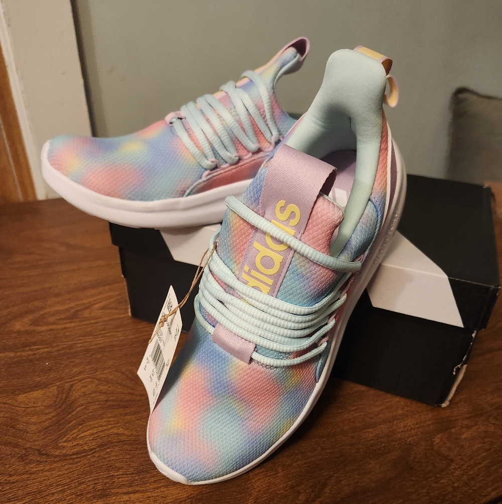 Adidas Kids Unicorn Sneakers Lite Racer Size 6 Youth, 7.5 Women's